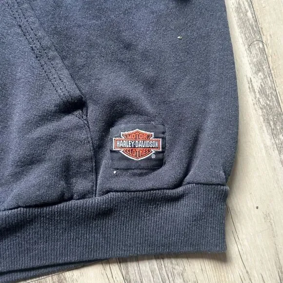 Vintage 80s Harley Davidson Suburban Palatine Illinois Chicago Hoodie Size L